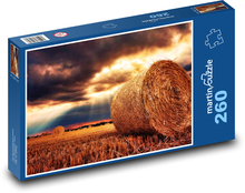 Straw bales in the field Puzzle 260 pieces - 41 x 28.7 cm 