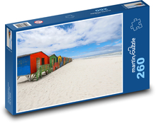 Plážové domečky v Jihoafrické republice Puzzle 260 - 41x28,7 cm