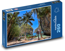 Palmy na pláži v Thajsku Puzzle 260 dílků - 41 x 28,7 cm