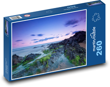 Felsige Küste in der Abenddämmerung Puzzle 260 Teile - 41 x28,7 cm