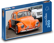 Pomarańczowy samochód retro Puzzle 260 elementów - 41x28,7 cm