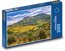 Sonnige mediterrane Landschaft mit Olivenbäumen Puzzle 260 Teile - 41 x28,7 cm