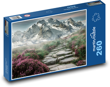 Hory, květiny Puzzle 260 dílků - 41 x 28,7 cm