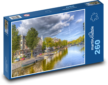 Holenderskie miasto nad wodą Puzzle 260 elementów - 41x28,7 cm