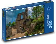 Zabudnutý hrad Nemecko, Sasko - Oybin Puzzle 260 dielikov - 41 x 28,7 cm 