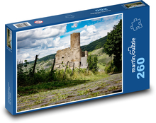 Hrad nad řekou Moselou, Německo Puzzle 260 dílků - 41 x 28,7 cm