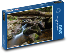 Príroda, kamene, vodopád Puzzle 260 dielikov - 41 x 28,7 cm 