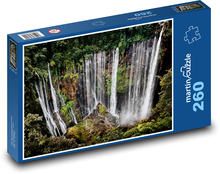 Tropické vodopády v džungli Puzzle 260 dílků - 41 x 28,7 cm