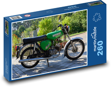 Motorcycle - green veteran Puzzle 260 pieces - 41 x 28.7 cm 