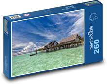 Maledivy - rybářská vesnice Puzzle 260 dílků - 41 x 28,7 cm