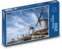 Španělsko - větrné mlýny Puzzle 260 dílků - 41 x 28,7 cm