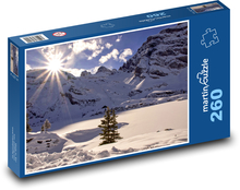 Berglandschaft unter Schnee Puzzle 260 Teile - 41 x28,7 cm