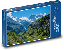 Zelené horské svahy Puzzle 260 dielikov - 41 x 28,7 cm