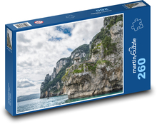 Krajobraz, klif, latarnia morska Puzzle 260 elementów - 41x28,7 cm