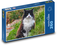 Katze im Gras Puzzle 260 Teile - 41 x28,7 cm