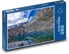 Jezero, skály, příroda Puzzle 260 dílků - 41 x 28,7 cm