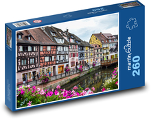 Ulice - domy, řeka Puzzle 260 dílků - 41 x 28,7 cm