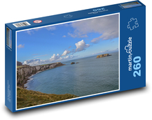 Wybrzeże - ocean, klif Puzzle 260 elementów - 41x28,7 cm