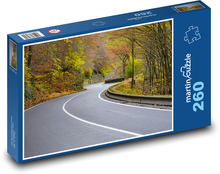 Road - asphalt, autumn Puzzle 260 pieces - 41 x 28.7 cm 