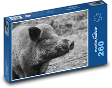 Wild boar - pig, forest Puzzle 260 pieces - 41 x 28.7 cm 