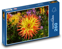 Żółte dalie Puzzle 260 elementów - 41x28,7 cm