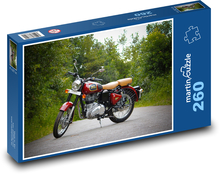 Červený motocykl na silnici Puzzle 260 - 41x28,7 cm