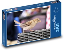 Vrabec - vták, zviera Puzzle 260 dielikov - 41 x 28,7 cm 