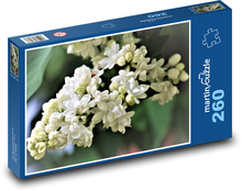 Liliowy - biały kwiat Puzzle 260 elementów - 41x28,7 cm