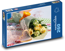 Tulipány - květiny, dárek Puzzle 260 dílků - 41 x 28,7 cm