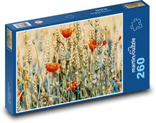 Mohnblumen - Weizen, Feld Puzzle 260 Teile - 41 x28,7 cm