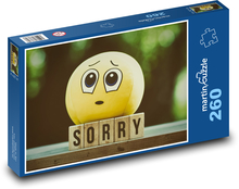 Przepraszam - buźka, przebaczenie Puzzle 260 elementów - 41x28,7 cm