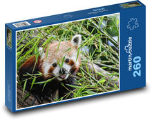 Panda červená v trávě Puzzle 260 dílků - 41 x 28,7 cm