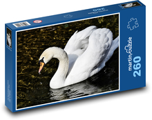 Biela labuť - vodný vták Puzzle 260 dielikov - 41 x 28,7 cm 