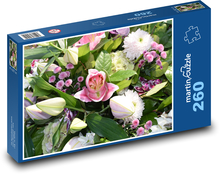 Bukiet - kwiaty, wiosna Puzzle 260 elementów - 41x28,7 cm