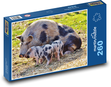 Pig - piglet, cubs Puzzle 260 pieces - 41 x 28.7 cm 