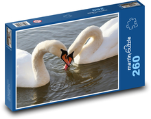 Labuť - pták, jezero Puzzle 260 - 41x28,7 cm