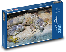 Lizards - reptile, spring Puzzle 260 pieces - 41 x 28.7 cm 