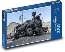 Steam locomotive - train, tracks Puzzle 260 pieces - 41 x 28.7 cm 