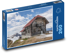 Chata - hory, sneh Puzzle 260 dielikov - 41 x 28,7 cm 