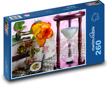 Hourglass - time, rose Puzzle 260 pieces - 41 x 28.7 cm 