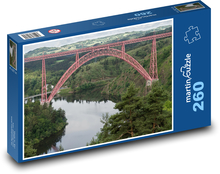 Francúzsko - rieka, viadukt Puzzle 260 dielikov - 41 x 28,7 cm 