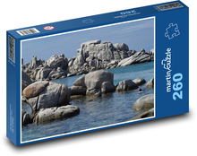 Korzické pobrežie - Stredozemné more Puzzle 260 dielikov - 41 x 28,7 cm 
