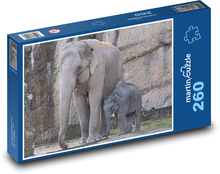 Elefantenbaby - Jungtier, Elefant Puzzle 260 Teile - 41 x28,7 cm