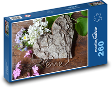 Srdce - Valentín, kvet Puzzle 260 dielikov - 41 x 28,7 cm 