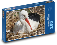 Bocian - ptak, zwierzę Puzzle 260 elementów - 41x28,7 cm