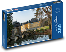 Zámek - most, jezero Puzzle 260 dílků - 41 x 28,7 cm
