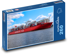 Hamburg - kontajnerová loď, Labe Puzzle 260 dielikov - 41 x 28,7 cm 