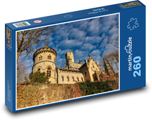 Hrad s vežami - pevnosť, múr Puzzle 260 dielikov - 41 x 28,7 cm 