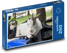 Recumbent goat - rear-view mirror, tractor Puzzle 260 pieces - 41 x 28.7 cm 