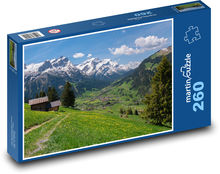 Švajčiarsko - krajina, hory Puzzle 260 dielikov - 41 x 28,7 cm 